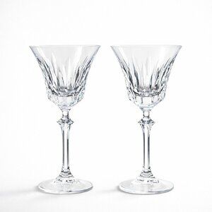 Vintage Spiegelau Eremitage Crystal Wine Glass Set of 2 Glasses 7 1/4" Drinkware